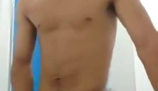 Japanese Swimmer Cums Secretly in Toilet