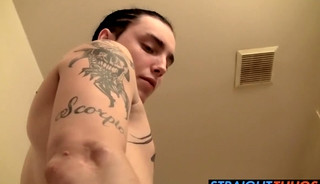 Blinx strips to his undies and masturbates in the shower