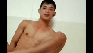 Chinese Gay Masturbates Anal With Cucumber