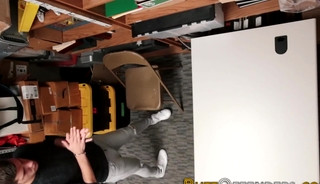 Ass fingered thieving twink cums