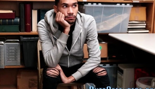 Ebony thief blows load