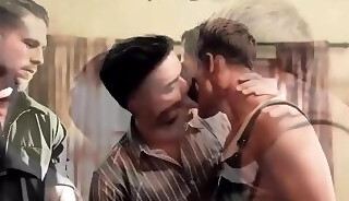 Foursome anal fucking from the guys of Basin Ranch