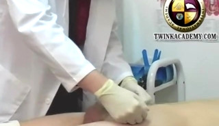 Uncut Twink Gets his first Physical Exam from the Doctor