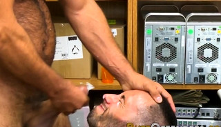 Gay thief gobbles dick and rides