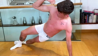 Young Straight & Lean Troy's 1st Manhandling & his Uncut Cock is Rock Solid!