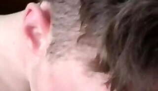 Tall barely legal twink sucks and gets hole played with by older man