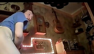 Big dildo all in my anal and thong - My name and surname in the movie