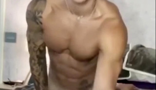 Hot guy cums on toy