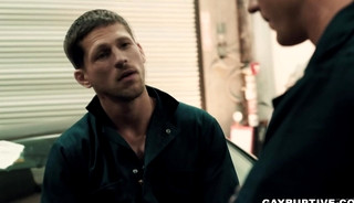 Car mechanic Brandon Anderson sucks colleagues cock!