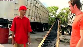 Black picked up hairy twink assfucked outdoor by IR top