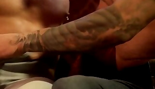 Wife lets gay husband fuck with friend