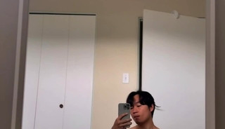 Korean guy monster cock loves jerking