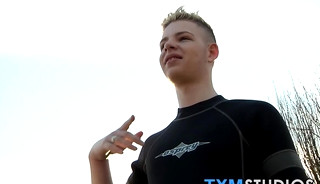 Two horny twinks picked up an amateur to fuck his tight ass