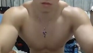 Fit Muscle Dude Jerks His Big Cock