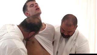 Mormon twink creampied by horny senior after sensual back rub
