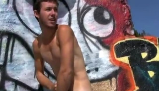 Classic twink cant stop smiling while stroking his shaft