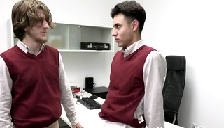 Twinks Fuck In The Church's Back Office