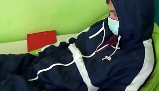 01 - Marvin Scatty - Marvin in mask, cum all over his own Nike tracksuit