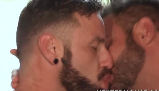 Inked hunks having anal fun on a hitchhiking trip in nature
