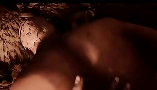 Intense gay group sex session with werewolf-like orks