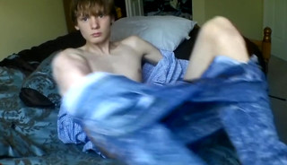 Big dick blue jeans cute boy after school bed wank