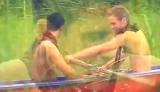 Steamy gay sucking in a little boat