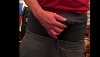 Pulling down my shorts and rubbing my underwear in slow motion_part1