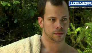 Peace Officer Blows Hunk in Outdoor Shower