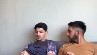 Handsome hunk jerkoff