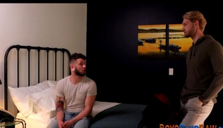 Tattooed hunk gets ass railed raw
