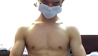 Nerd hot guy teasing itself