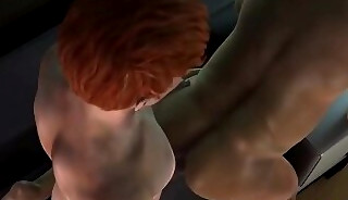 GINGER HUNK FUCKING A3D MATURE ASIAN STUD'S TIGHT ASSHOLE HARD