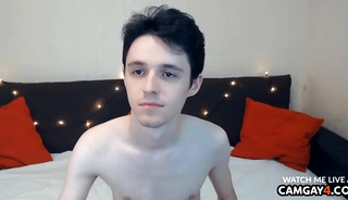 Thin guy showing his little dick