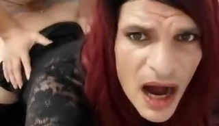 Karima French crossdresser Arab anal doggystyle at her