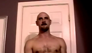 Bald stud gets a helping hand from a mature gay pervert