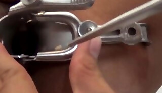 Skinny Asian patient enjoys anal examination and enema