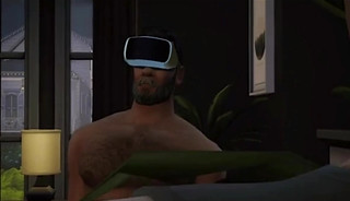 College Twink Helps Out Virtual Reality Dad