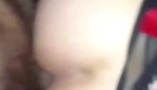 crossdresser fucked standing with panties and stockings on