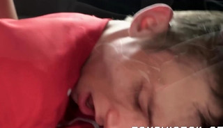 Interracial bareback between black stepdad and his white son