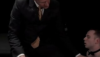 Caged slave boy used as anal fuck toy!