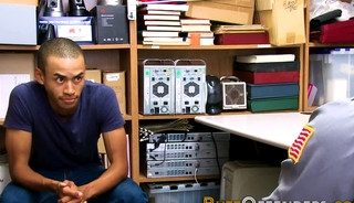 Ebony thief banged and spermed