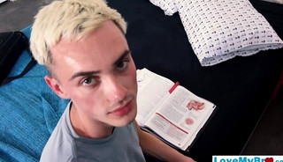 Big bro teaches his younger stepbrother about penis and fucks him