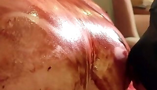 He's delicious body is covered in Chocolate! THen nipple sucked!