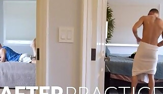Dante Foxx catches his stepbro Greyson Lane sniffing his jock