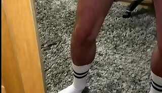 Fit Scouse Lad Cums On Bedroom Mirror