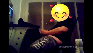 Spying on my twink roommate masturbating