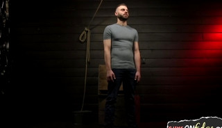 Stud gets edged and controlled by maledom duo