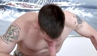 Muscular jocks breeding after cock sucking and rimjob