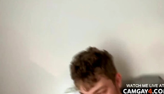 Boy with blonde dick masturbating