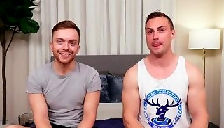 Nick Thompson gives Damien White his first anal sex